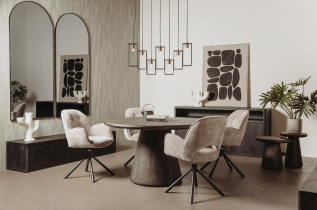 Asti - Eettafel Rond olijfbruin
